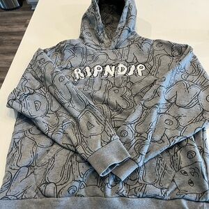 RIPNDIP Gray Fleece Jacket